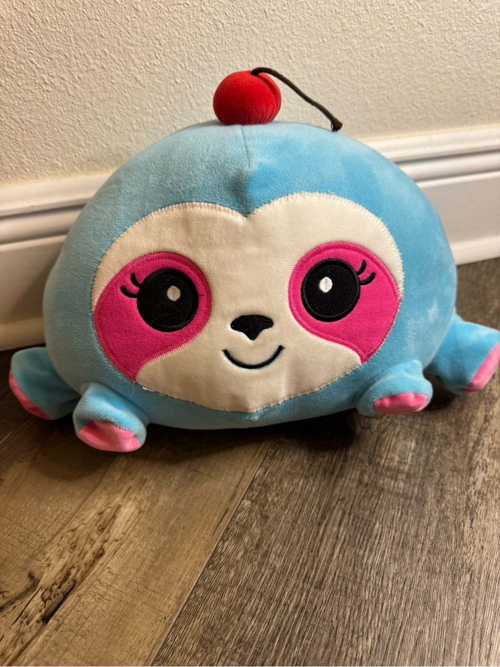 Blue & Pink Plush Sloth Stuffed Animal - Cute Soft Kids Toy